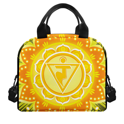 Manipura Chakra Mandala Print Insulated Lunch Bag