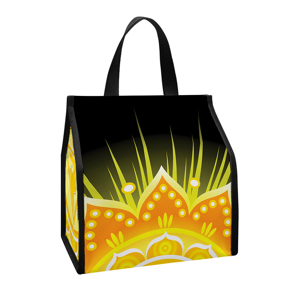 Manipura Chakra Mandala Print Insulated Lunch Tote