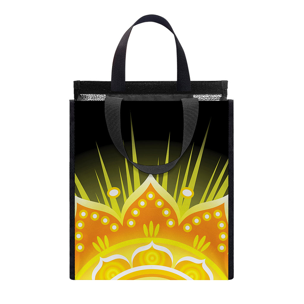 Manipura Chakra Mandala Print Insulated Lunch Tote
