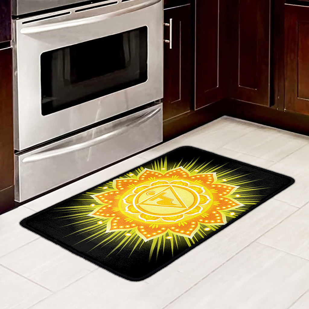 Manipura Chakra Mandala Print Kitchen Mat