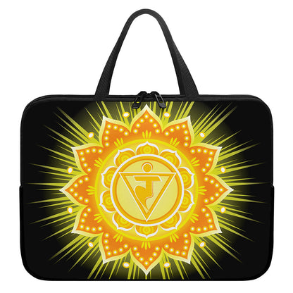 Manipura Chakra Mandala Print Laptop Sleeve With Handle