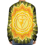 Manipura Chakra Mandala Print Long Sleeve Baseball Jersey