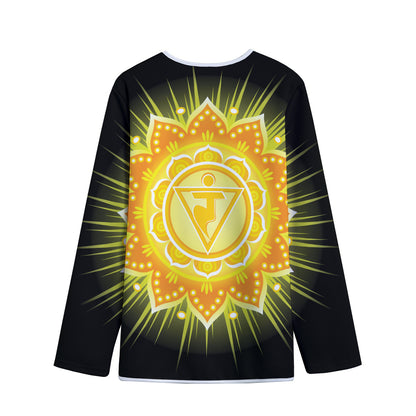 Manipura Chakra Mandala Print Long Sleeve Short Coat