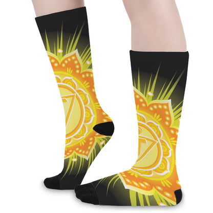 Manipura Chakra Mandala Print Long Socks