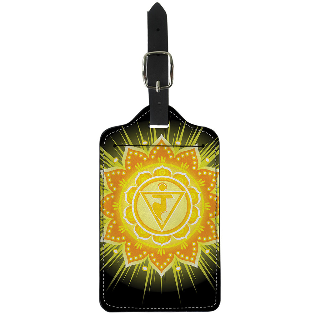 Manipura Chakra Mandala Print Luggage Tag
