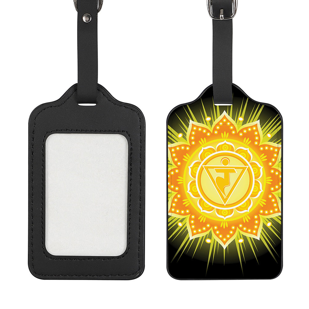 Manipura Chakra Mandala Print Luggage Tag