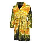Manipura Chakra Mandala Print Men's Bathrobe