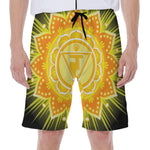Manipura Chakra Mandala Print Men's Beach Shorts
