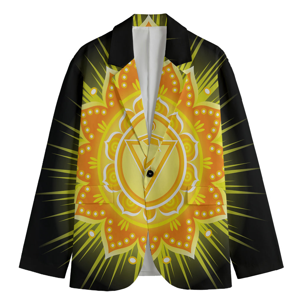 Manipura Chakra Mandala Print Men's Blazer