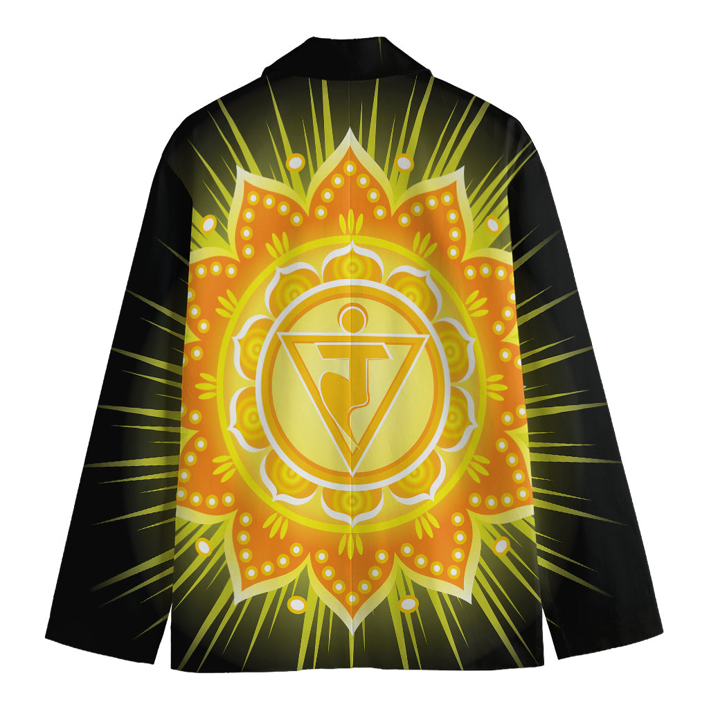 Manipura Chakra Mandala Print Men's Blazer