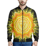 Manipura Chakra Mandala Print Men's Bomber Jacket