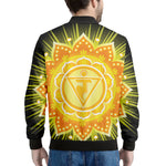 Manipura Chakra Mandala Print Men's Bomber Jacket