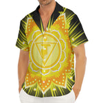 Manipura Chakra Mandala Print Men's Deep V-Neck Shirt