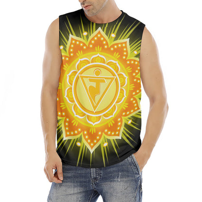 Manipura Chakra Mandala Print Men's Fitness Tank Top