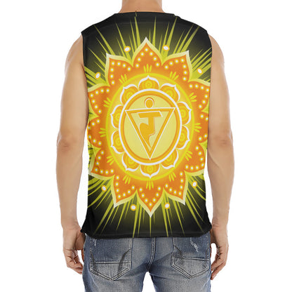 Manipura Chakra Mandala Print Men's Fitness Tank Top