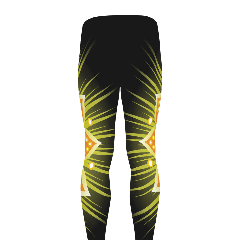 Manipura Chakra Mandala Print Men's leggings