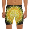 Manipura Chakra Mandala Print Men's Long Boxer Briefs