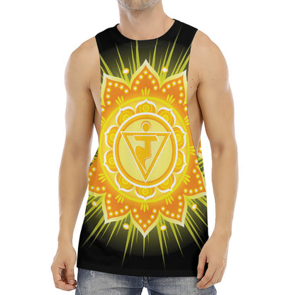 Manipura Chakra Mandala Print Men's Muscle Tank Top