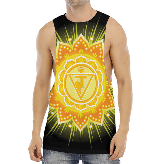 Manipura Chakra Mandala Print Men's Muscle Tank Top