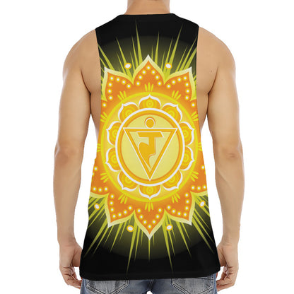 Manipura Chakra Mandala Print Men's Muscle Tank Top