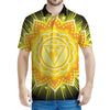 Manipura Chakra Mandala Print Men's Polo Shirt