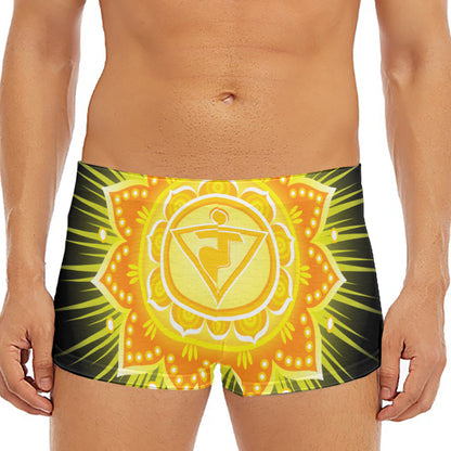Manipura Chakra Mandala Print Men's Short Boxer Briefs