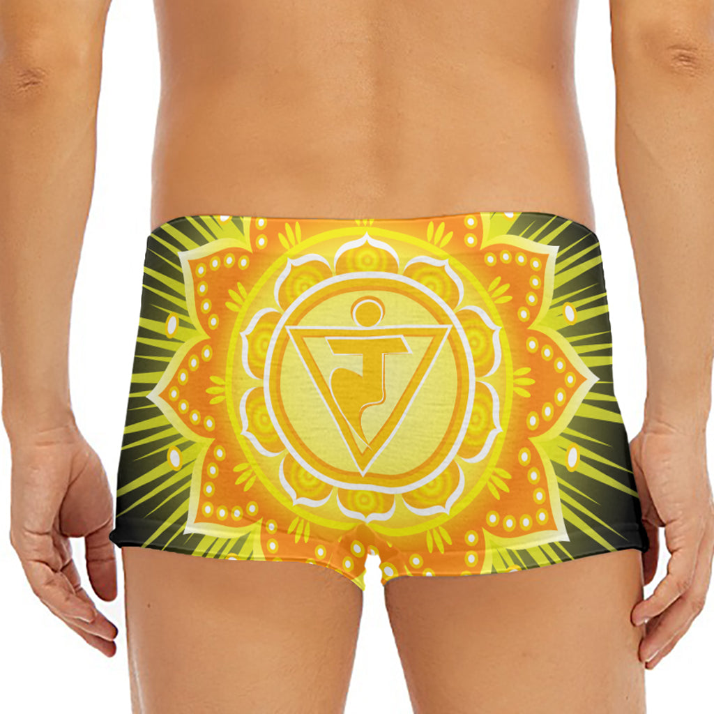 Manipura Chakra Mandala Print Men's Short Boxer Briefs