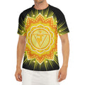 Manipura Chakra Mandala Print Men's Short Sleeve Rash Guard
