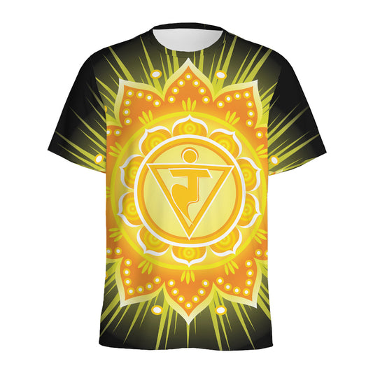 Manipura Chakra Mandala Print Men's Sports T-Shirt
