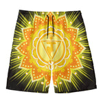 Manipura Chakra Mandala Print Men's Swim Trunks