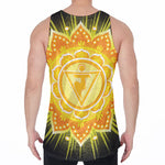 Manipura Chakra Mandala Print Men's Velvet Tank Top