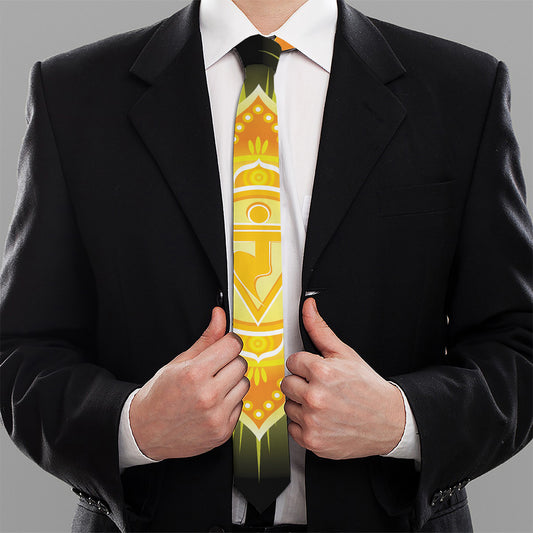 Manipura Chakra Mandala Print Necktie