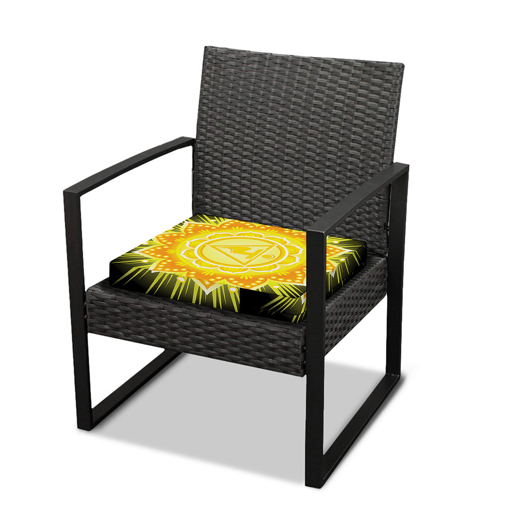 Manipura Chakra Mandala Print Outdoor Seat Cushion Cover