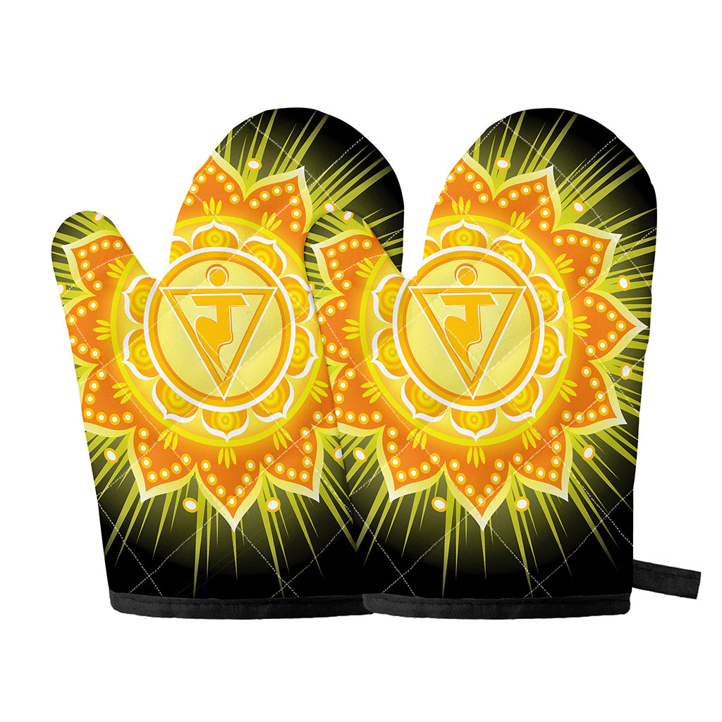 Manipura Chakra Mandala Print Oven Mitts