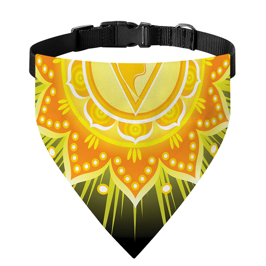 Manipura Chakra Mandala Print Over The Collar Dog Bandana