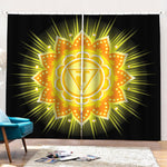 Manipura Chakra Mandala Print Pencil Pleat Curtains