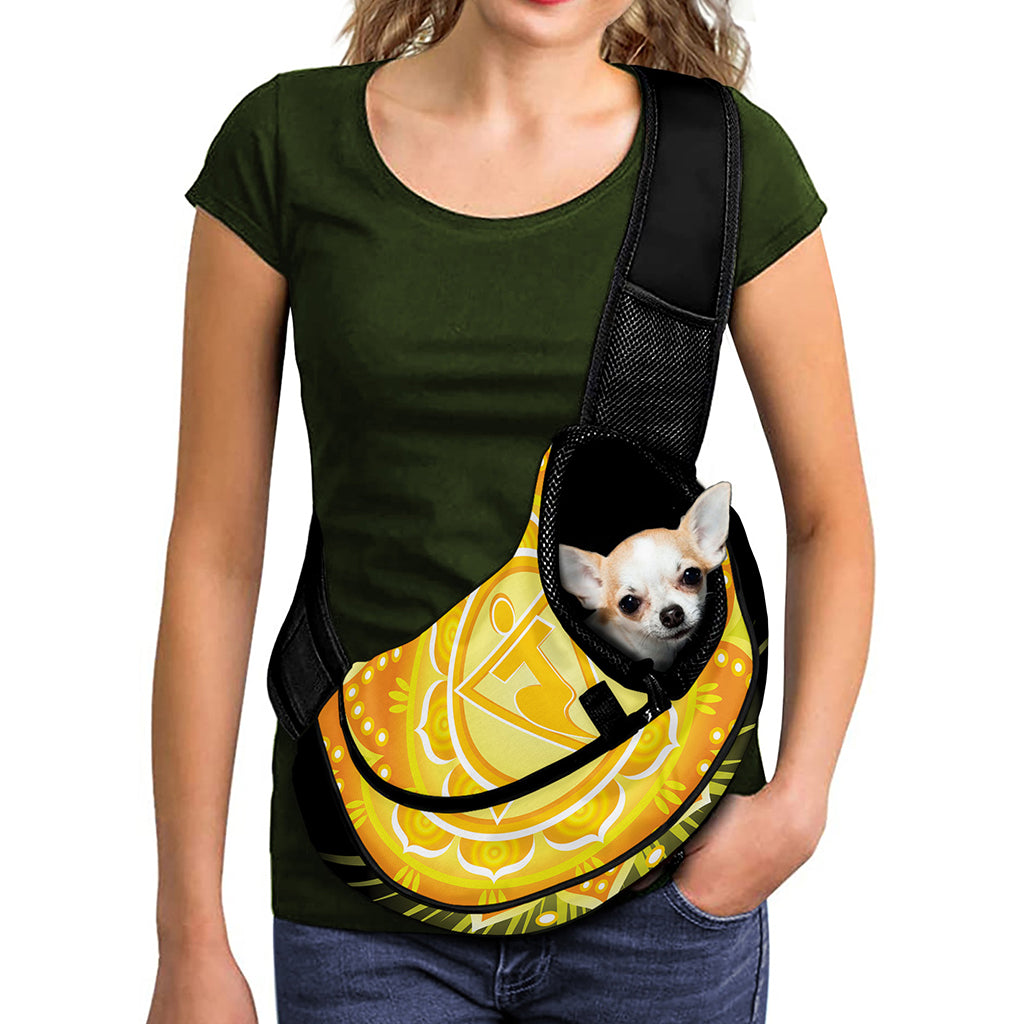 Manipura Chakra Mandala Print Pet Sling Carrier