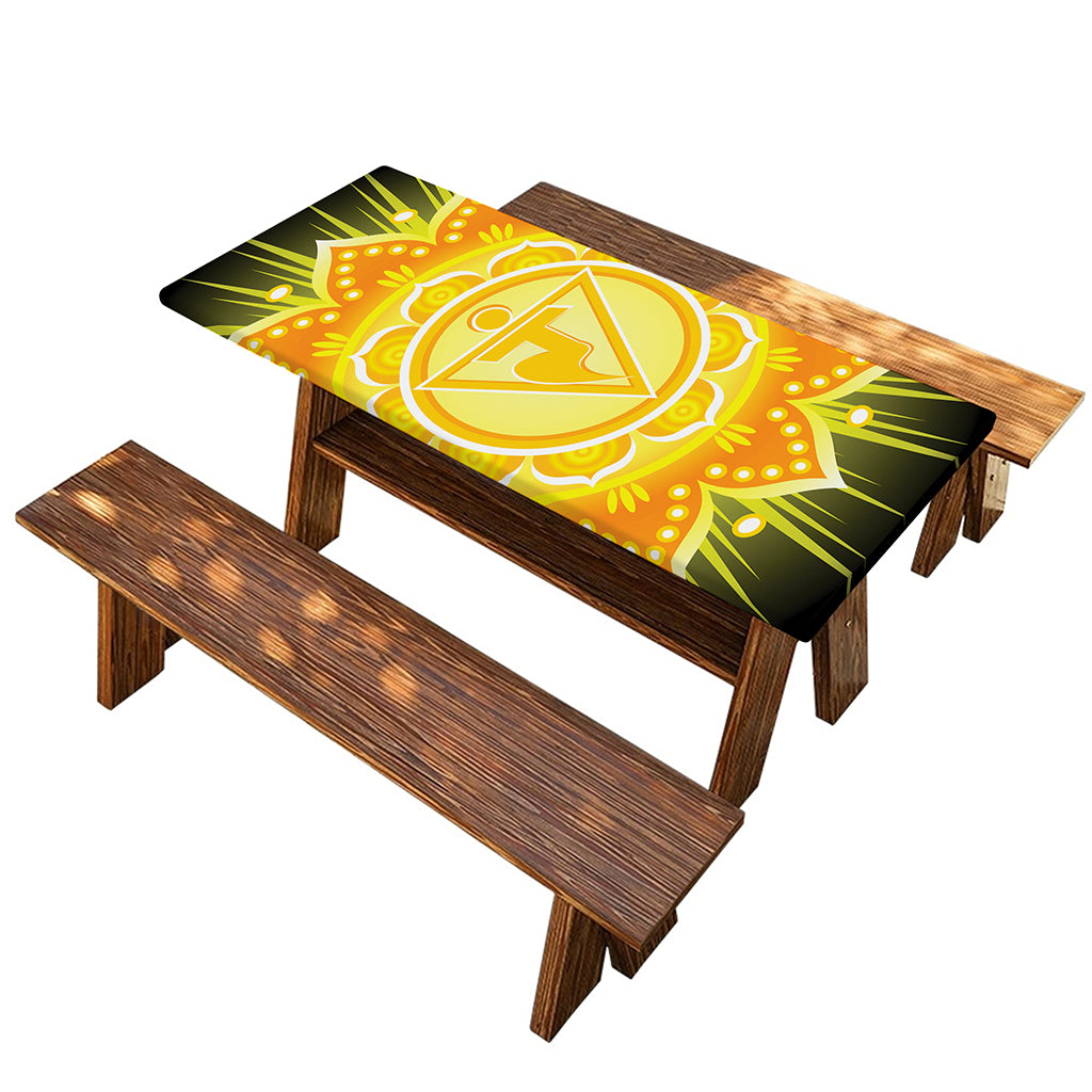 Manipura Chakra Mandala Print Picnic Table Cover