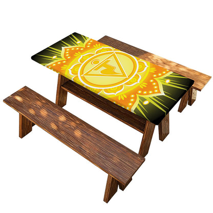 Manipura Chakra Mandala Print Picnic Table Cover