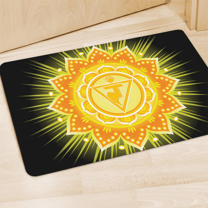 Manipura Chakra Mandala Print Polyester Doormat