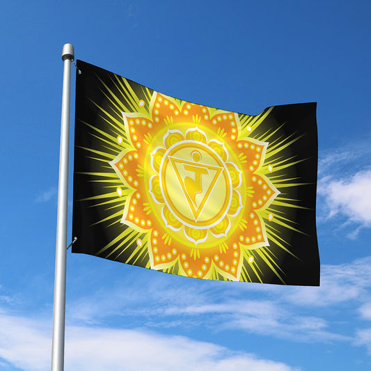 Manipura Chakra Mandala Print Polyester Flag