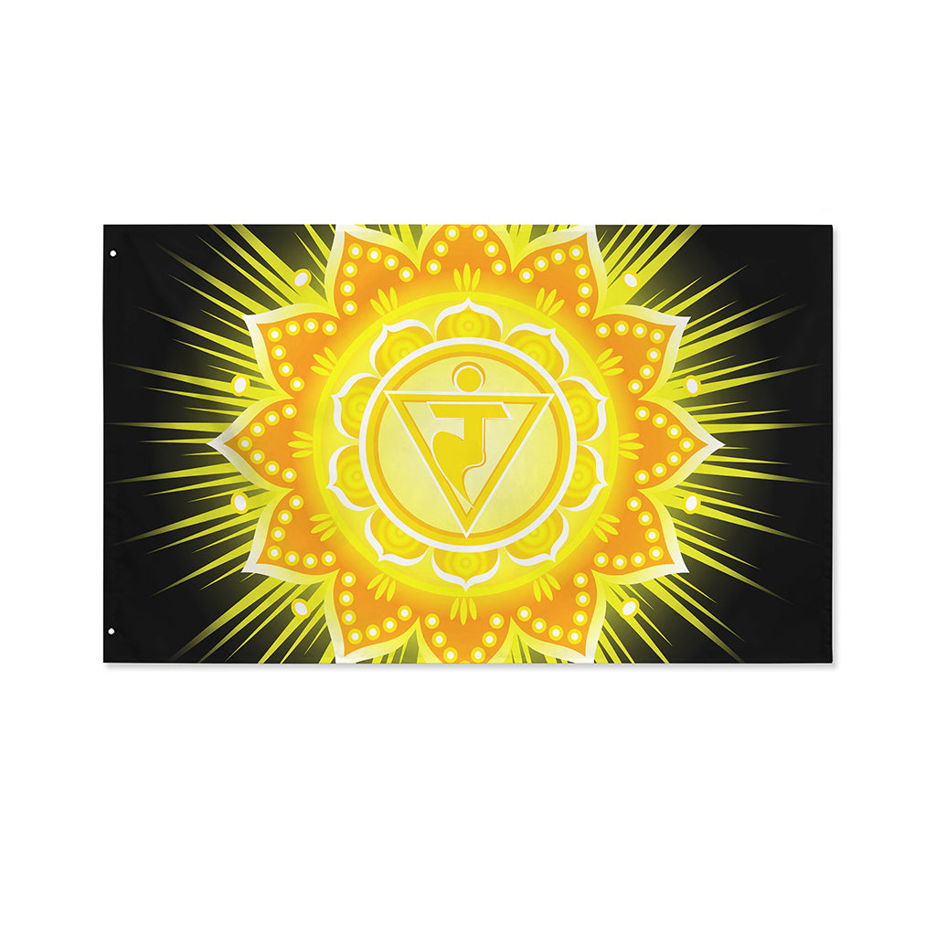 Manipura Chakra Mandala Print Polyester Flag
