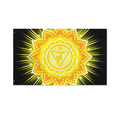 Manipura Chakra Mandala Print Polyester Flag