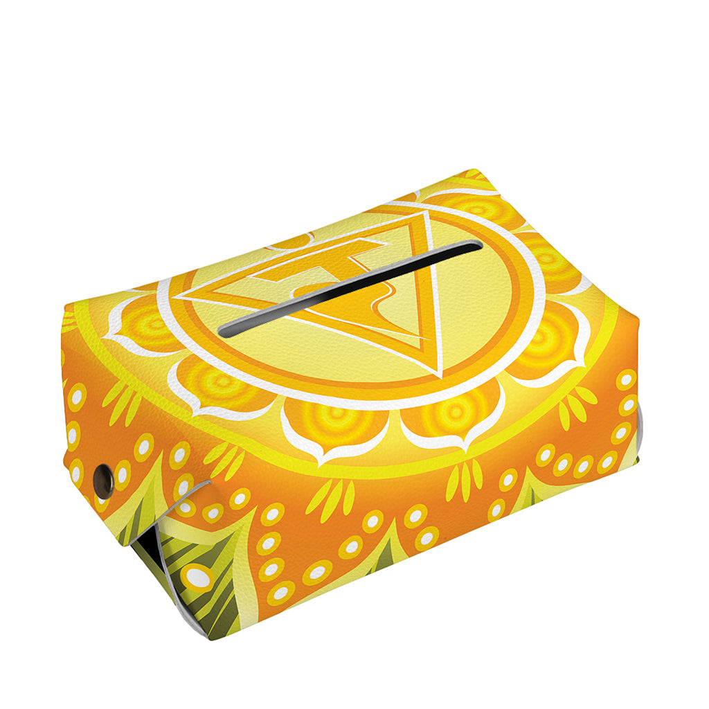 Manipura Chakra Mandala Print Rectangle Tissue Box Cover