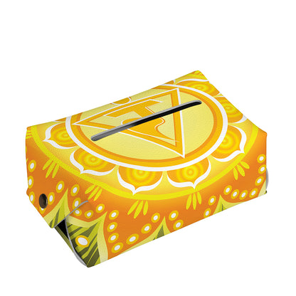 Manipura Chakra Mandala Print Rectangle Tissue Box Cover