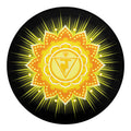 Manipura Chakra Mandala Print Round Blanket