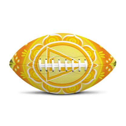 Manipura Chakra Mandala Print Rugby Ball