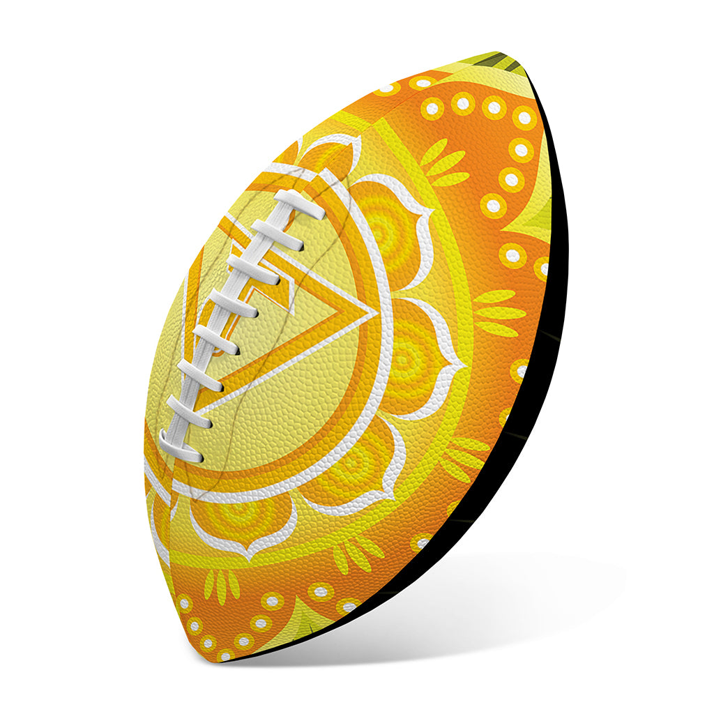 Manipura Chakra Mandala Print Rugby Ball