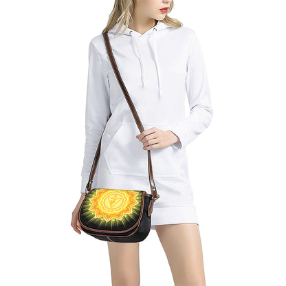 Manipura Chakra Mandala Print Saddle Bag