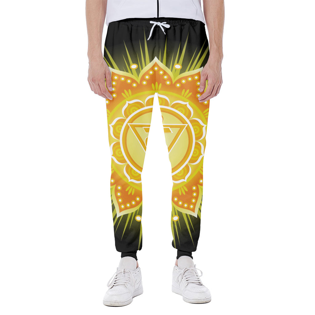 Manipura Chakra Mandala Print Scuba Joggers
